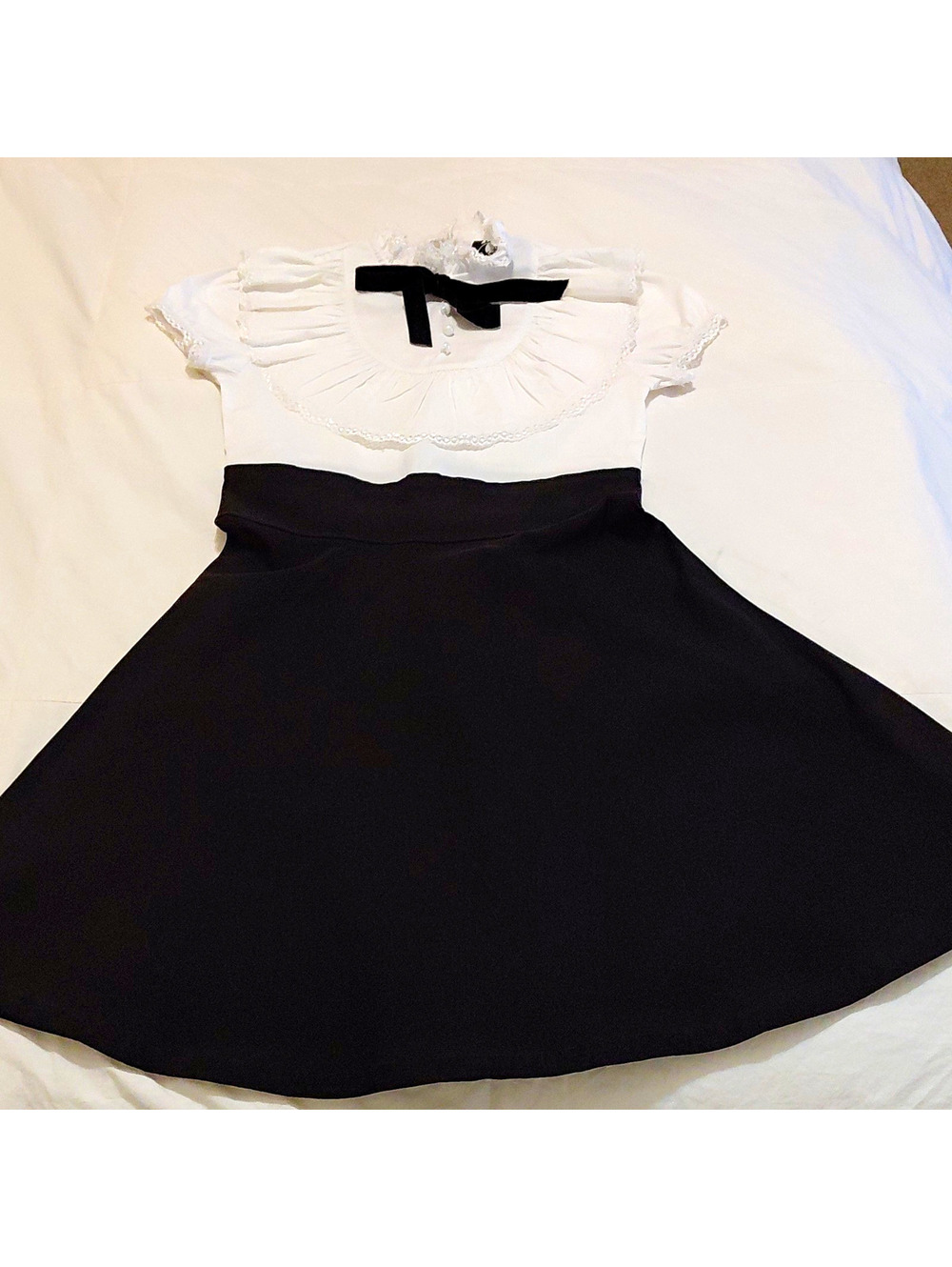 Killstar Dress White and black sz XS EUC #1102